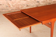 Load image into Gallery viewer, Danish Mid Century teak dining table by Ib Kofod Larsen for Faarup Mobelfabrik, circa 1960
