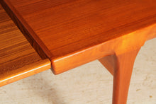 Load image into Gallery viewer, Danish Mid Century teak dining table by Ib Kofod Larsen for Faarup Mobelfabrik, circa 1960
