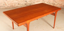 Load image into Gallery viewer, Danish Mid Century teak dining table by Ib Kofod Larsen for Faarup Mobelfabrik, circa 1960

