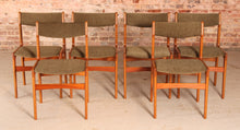 Load image into Gallery viewer, Set of 6 Danish Mid Century teak dining chairs by Erik Buch, circa 1960s
