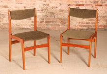 Load image into Gallery viewer, Set of 6 Danish Mid Century teak dining chairs by Erik Buch, circa 1960s

