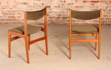 Load image into Gallery viewer, Set of 6 Danish Mid Century teak dining chairs by Erik Buch, circa 1960s
