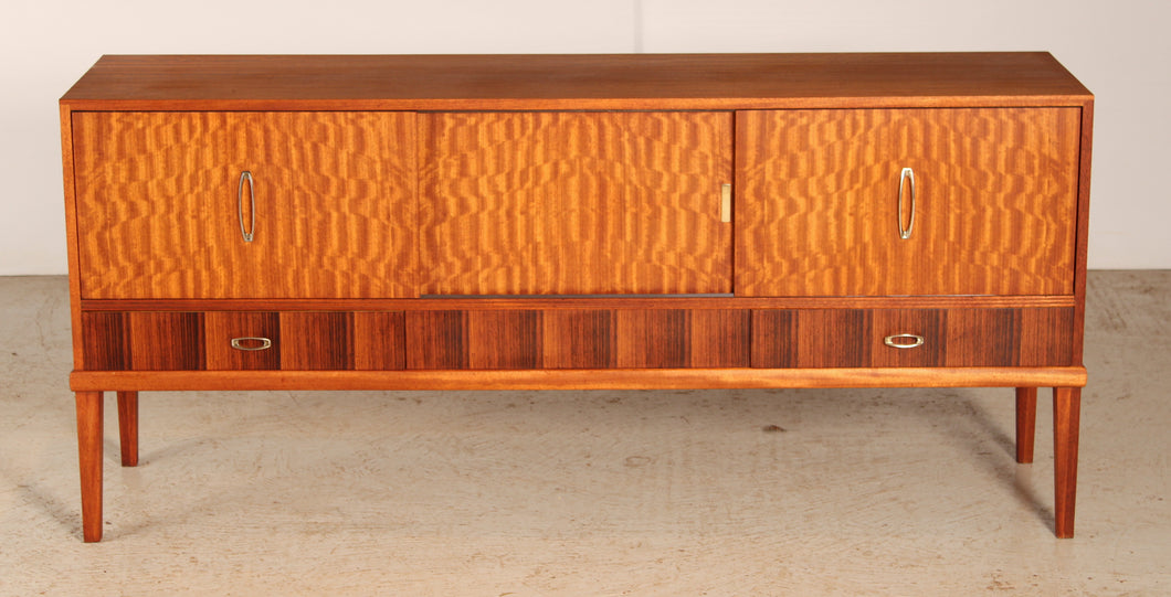 Mid Century satinwood and rosewood sideboard by Herbert E. Gibbs, circa 1960s