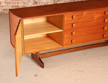 Load image into Gallery viewer, Mid Century teak sideboard with curved ends by Vanson, circa 1960s

