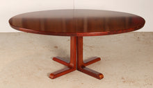Load image into Gallery viewer, Danish Mid Century extending rosewood dining table with pedestal base by Skovby, circa 1960s
