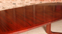Load image into Gallery viewer, Danish Mid Century extending rosewood dining table with pedestal base by Skovby, circa 1960s
