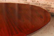 Load image into Gallery viewer, Danish Mid Century extending rosewood dining table with pedestal base by Skovby, circa 1960s

