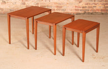 Load image into Gallery viewer, Mid Century teak nest of 3 tables by Richard Hornby, circa 1960s
