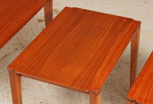 Load image into Gallery viewer, Mid Century teak nest of 3 tables by Richard Hornby, circa 1960s
