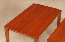 Load image into Gallery viewer, Mid Century teak nest of 3 tables by Richard Hornby, circa 1960s
