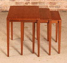 Load image into Gallery viewer, Mid Century teak nest of 3 tables by Richard Hornby, circa 1960s
