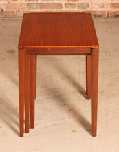 Load image into Gallery viewer, Mid Century teak nest of 3 tables by Richard Hornby, circa 1960s
