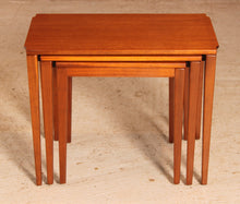 Load image into Gallery viewer, Mid Century teak nest of 3 tables by Richard Hornby, circa 1960s
