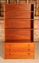 Load image into Gallery viewer, Mid Century teak bookcase with drawers, circa 1960s
