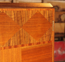 Load image into Gallery viewer, Mid Century Art Deco style walnut double wardrobe table by Heirloom Furniture, circa 1950s
