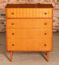 Load image into Gallery viewer, Mid Century oak chest of drawers, circa 1960s
