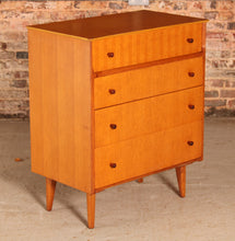 Load image into Gallery viewer, Mid Century oak chest of drawers, circa 1960s
