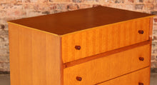 Load image into Gallery viewer, Mid Century oak chest of drawers, circa 1960s
