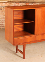 Load image into Gallery viewer, Danish Mid Century teak highboard by E.W. Bach, circa 1960s
