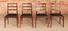 Load image into Gallery viewer, Set of 4 afromosia dining chairs by Richard Hornby for Heal&#39;s, circa 1960s
