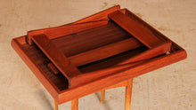 Load image into Gallery viewer, Danish Mid Century side table with folding legs by Trioh, circa 1960s
