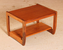 Load image into Gallery viewer, Mid Century teak side table with a magazine shelf, circa 1970s
