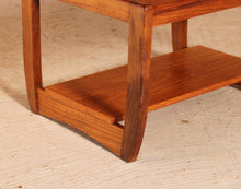 Load image into Gallery viewer, Mid Century teak side table with a magazine shelf, circa 1970s
