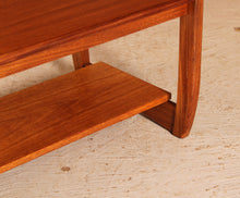 Load image into Gallery viewer, Mid Century teak side table with a magazine shelf, circa 1970s
