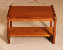 Load image into Gallery viewer, Mid Century teak side table with a magazine shelf, circa 1970s
