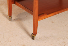 Load image into Gallery viewer, Mid Century mahogany drop leaf serving trolley, circa 1960s
