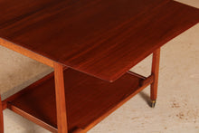 Load image into Gallery viewer, Mid Century mahogany drop leaf serving trolley, circa 1960s
