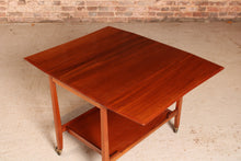 Load image into Gallery viewer, Mid Century mahogany drop leaf serving trolley, circa 1960s
