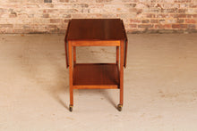Load image into Gallery viewer, Mid Century mahogany drop leaf serving trolley, circa 1960s
