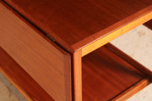 Load image into Gallery viewer, Mid Century mahogany drop leaf serving trolley, circa 1960s

