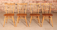 Load image into Gallery viewer, A set of 4 Ercol model 391 elm and beech chairs circa 1960s
