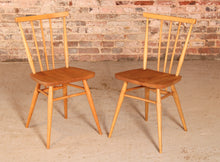 Load image into Gallery viewer, A set of 4 Ercol model 391 elm and beech chairs circa 1960s
