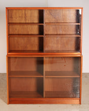 Load image into Gallery viewer, Mid Century glazed mahogany bookcase by Herbert E Gibbs, circa 1970s
