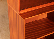 Load image into Gallery viewer, Mid Century glazed mahogany bookcase by Herbert E Gibbs, circa 1970s
