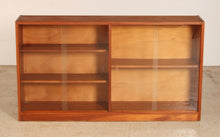 Load image into Gallery viewer, Mid Century teak and mahogany glass fronted bookcase, circa 1960s
