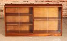 Load image into Gallery viewer, Mid Century teak and mahogany glass fronted bookcase, circa 1960s
