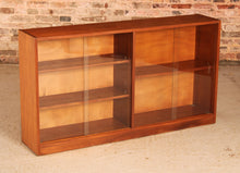 Load image into Gallery viewer, Mid Century teak and mahogany glass fronted bookcase, circa 1960s
