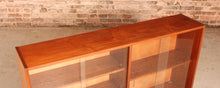 Load image into Gallery viewer, Mid Century teak and mahogany glass fronted bookcase, circa 1960s
