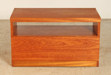 Load image into Gallery viewer, Mid Century teak TV/media stand with a drawer, circa 1970s
