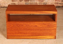 Load image into Gallery viewer, Mid Century teak TV/media stand with a drawer, circa 1970s
