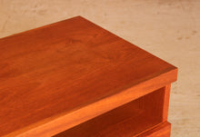 Load image into Gallery viewer, Mid Century teak TV/media stand with a drawer, circa 1970s
