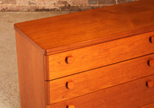 Load image into Gallery viewer, Vintage Mid Century style long teak chest of drawers / sideboard by Stag
