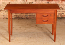 Load image into Gallery viewer, Danish Mid Century teak desk bv Gunnar Nielsen for Tibergaard, circa 1960s
