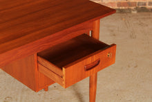 Load image into Gallery viewer, Danish Mid Century teak desk bv Gunnar Nielsen for Tibergaard, circa 1960s
