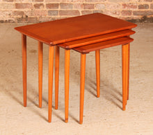 Load image into Gallery viewer, Mid Century teak nest of tables by Torpe Mobelfabrikk, Norway, circa 1960s
