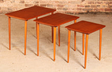 Load image into Gallery viewer, Mid Century teak nest of tables by Torpe Mobelfabrikk, Norway, circa 1960s
